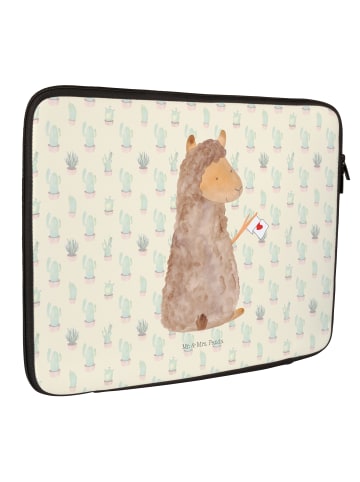 Mr. & Mrs. Panda Laptophülle Alpaka Fahne ohne Spruch in Kaktus Grün