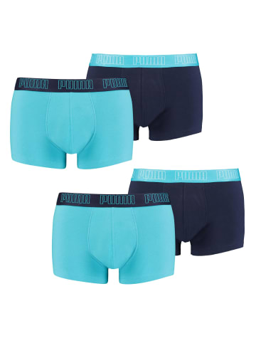 Puma Boxershorts PUMA BASIC TRUNK 4P in 005 - Aqua / Blue