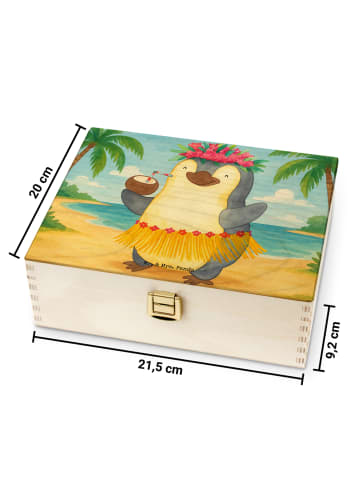 Mr. & Mrs. Panda Teekasten Pinguin Kokosnuss Design ohne Spruch in Weiß