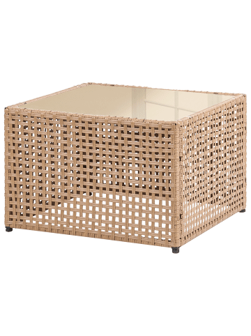Beliani Couchtisch OMEGANA in Beige - (W) 66 x (H) 43 x (L) 66 cm