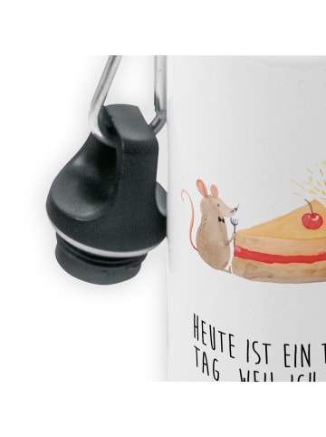 Mr. & Mrs. Panda Trinkflasche Mäuse Kuchen mit Spruch in Weiß