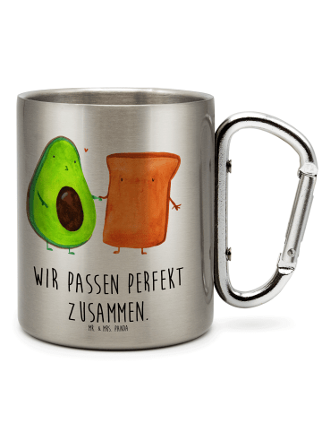 Mr. & Mrs. Panda Edelstahltasse Avocado Toast mit Spruch in Silber