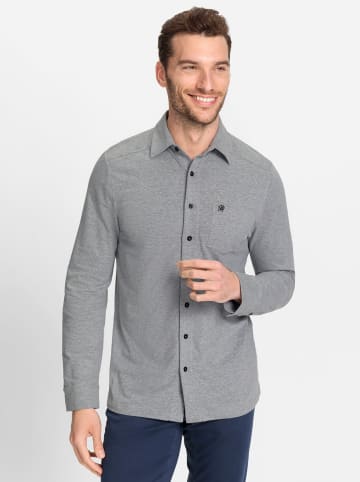 WITT WEIDEN Langarm-Hemd in grau-meliert