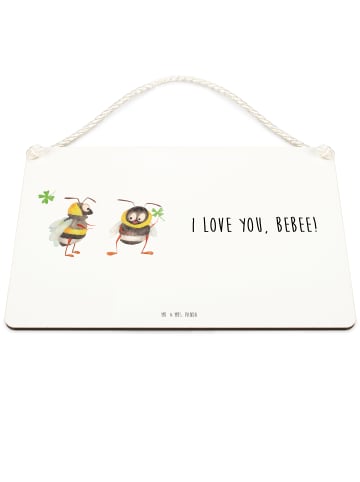 Mr. & Mrs. Panda hängeschild Bienen Paar mit Spruch in Weiß