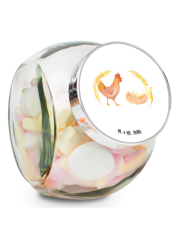 Mr. & Mrs. Panda Bonbonglas Huhn Stolz ohne Spruch in Weiß