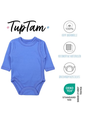 TupTam Baby Langarm Wickelbody 5er Pack in grün/blau