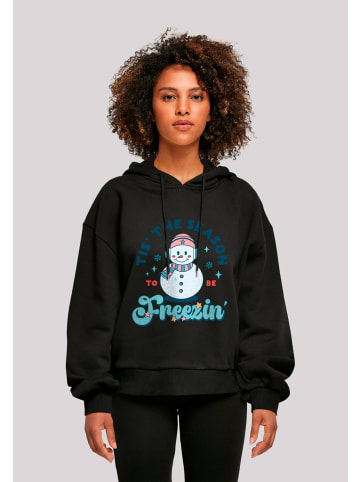 F4NT4STIC Oversized Hoodie Tis The Season to Be Freezin Winter in schwarz