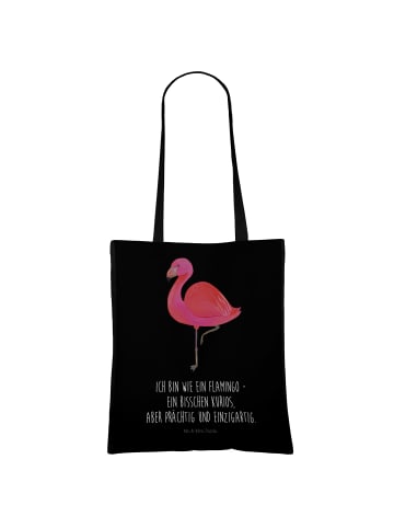 Mr. & Mrs. Panda Shopper Flamingo Classic mit Spruch in Schwarz
