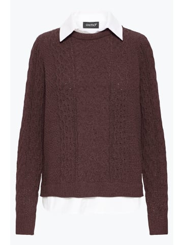 Oxmo Strickpullover OXFSANVI PU 1 in Braun