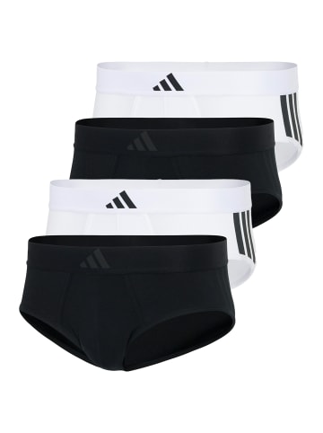 Adidas Sportswear Slip / Unterhose Active Flex Cotton 3 Stripes in Schwarz / weiß