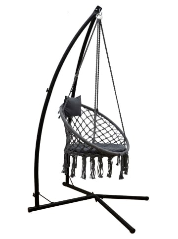 AMANKA Hängestuhlgestell HSG-130 mit Hängesessel AMA-121 Grau grau