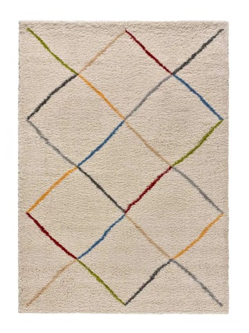 Atticgo Hochflor-Teppich KASBAH in weiß/mehrfarbig