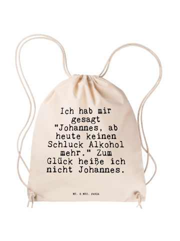 Mr. & Mrs. Panda Beutel Ich hab mir gesagt... mit Spruch in Creme