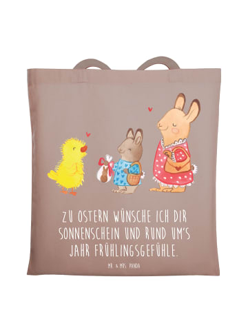 Mr. & Mrs. Panda Tragetasche Ostern Geschenke mit Spruch in Braun Pastell
