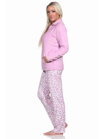 NORMANN Hausanzug Homewear Coralfleece Animal Look - 76688 in pink