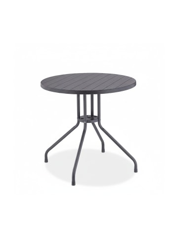 relaxdays Gartentisch in Grau - (H)75 x Ø 80 cm