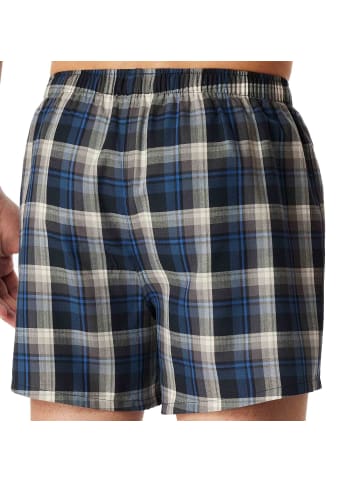 Schiesser Web-Boxershorts 2er Pack in Blau/Grau