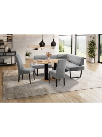 58 aufm Kessel ECKBANKGRUPPE Modern Doralyn 1 für 7 Personen Microfaser Schwarz/Grau