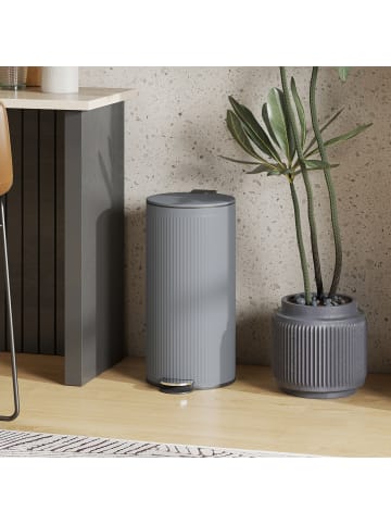 HOMCOM Mülleimer-36L x 30B x 60,5H cm-Dunkelgrau