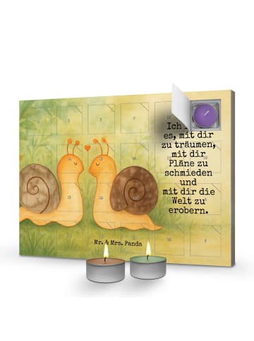 Mr. & Mrs. Panda adventskalender mit duftkerzen Schnecken Liebe ... in Weiß