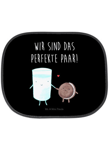Mr. & Mrs. Panda Sonnenschutz Auto Milch Keks mit Spruch in Schwarz