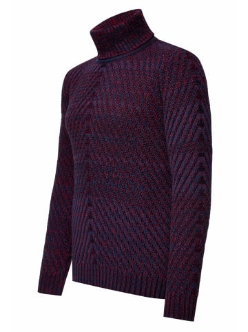 Rusty Neal Schwerer Grobstrick Rollkragen-Pullover in Marine