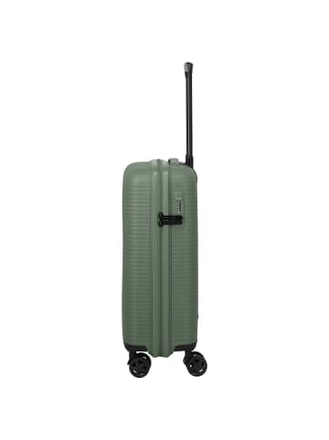 travelite Air Stripe - 4-Rollen-Kabinentrolley 55 cm (black) in grün