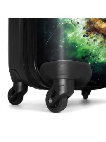 NoBoringSuitCases Suitcase, Koffer, Reisekoffer Fußball orange grün