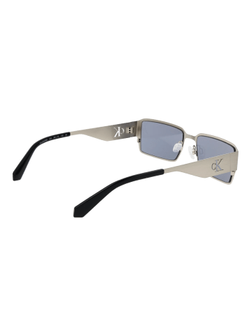 CALVIN KLEIN JEANS Unisex Sonnenbrille Rechtwinklig Silber