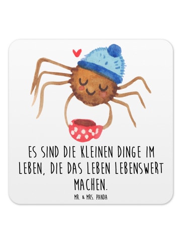 Mr. & Mrs. Panda Tassenuntersetzer Spinne Agathe Kaffee mit Spruch in Weiß