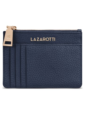 Lazarotti Bologna Leather Schlüsseletui Leder 11,5 cm mit Air Tag Fach in navy
