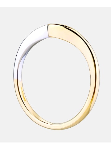 Diamant L'éternel Ring aus 375 Gelbgold mit Diamant gedreht