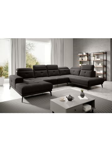 MF Design Brita Recamiere Rechts in Dunkelbraun -  (L) 205 x (B) 350 x (H) 107 cm