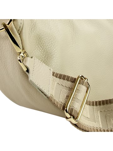 Toscanto Leder Umhängetasche, Citytasche Toscanto Tasche beige ca. 33cm