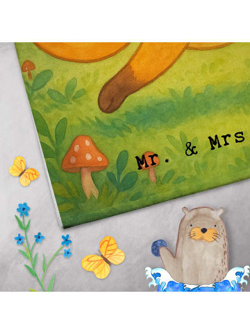 Mr. & Mrs. Panda Frottiertuch Auszubildender Leidenschaft Design... in Weiß