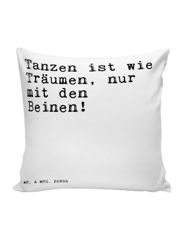 Mr. & Mrs. Panda 40x40 Kissen Tanzen ist wie Träumen,... mit Spruch in Weiß