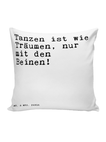 Mr. & Mrs. Panda Sitzkissen Tanzen ist wie Träumen,... mit Spruch in Weiß