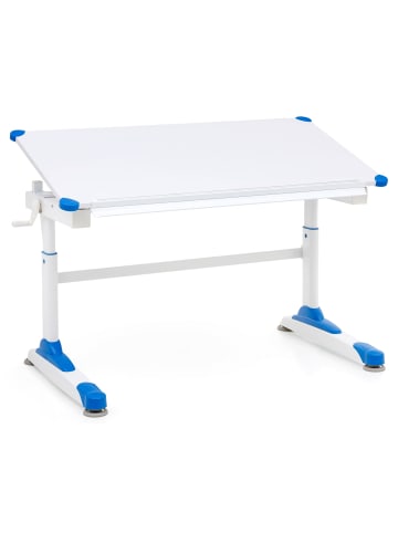 KADIMA DESIGN KOZI Kinderarbeitstisch: Stabiler, höhenverstellbarer Schreibtisch in Blau