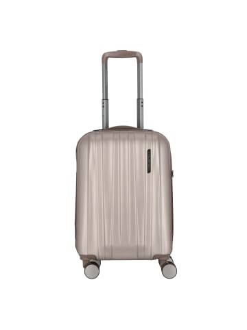 Polestream Moonrock 4 Rollen Kabinentrolley S 55 cm mit Dehnfalte in rosesilver brushed