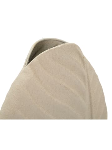 Mauro Ferretti Cremefarbene Metallvase, 18 x 9,5 x 29,5 cm