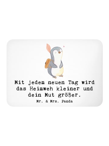 Magnet Heimweh überwinden Mut mit Spruch in Weiß