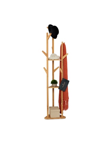 relaxdays Garderobenständer in Natur - (B)47 x (H)168,5 x (T)47 cm