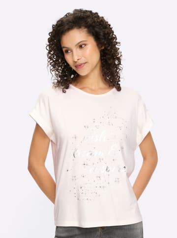 Heine Kurzarmshirt in ecru-grau-bedruckt