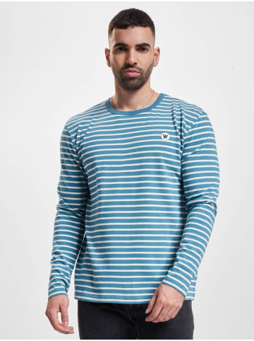WOOD WOOD T-Shirt in brightblue/offwhitestripes