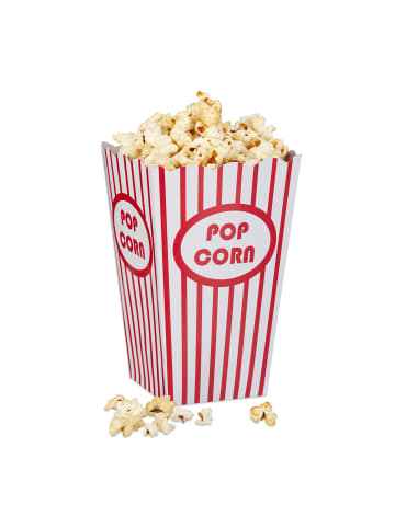 relaxdays 144x Popcorntüten in Rot/ Weiß