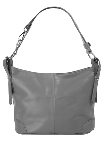 Samantha Look Umhängetasche echt Leder in grau