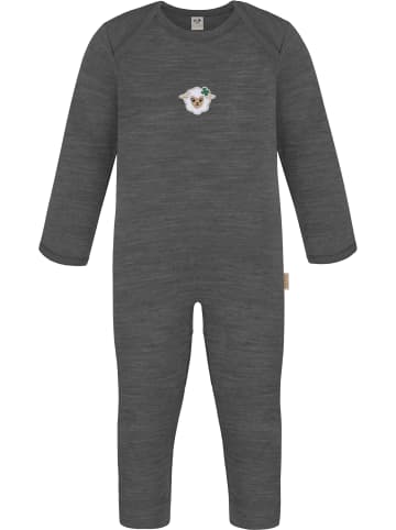 Normani Outdoor Sports 2er Pack Baby Merino Strampler Waverly in Grau/Anthrazit
