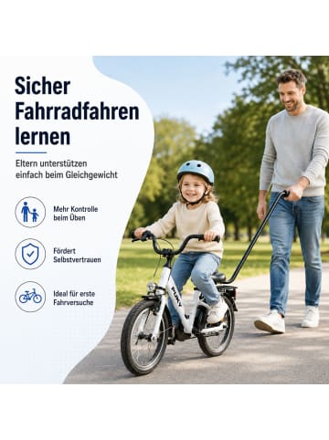 Kinderhaus Blaubär Fahrradlernhilfe Sattel mit Schiebestange black TOP