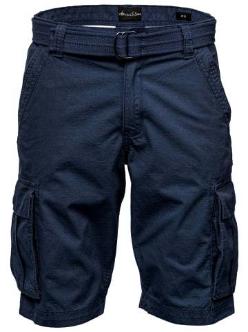 Amaci&Sons Chinoshort inkl. Gürtel MIDFIELD in Navyblau