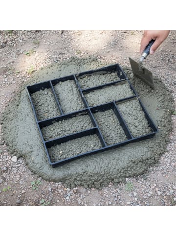 relaxdays 2 x Pflasterform 8 Kammern in Schwarz - (B)40 x (T)40 cm